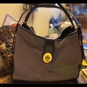 Authentic COACH Madison Carlyle #32363 Black/Cream "Exploded C's"